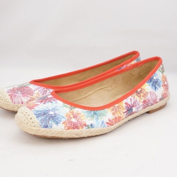Michelle D Floral Espadrille Flats, Size 6.5 - Picture 1 of 11